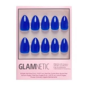 Glamnetic Cobalt Blue Press-On Nails Short Almond-New